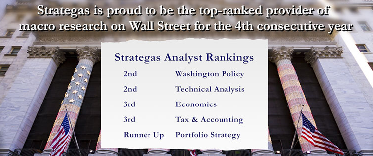 Strategas is proud to be the top-ranked provider of macro research on Wall Street for the 4th consecutive year
