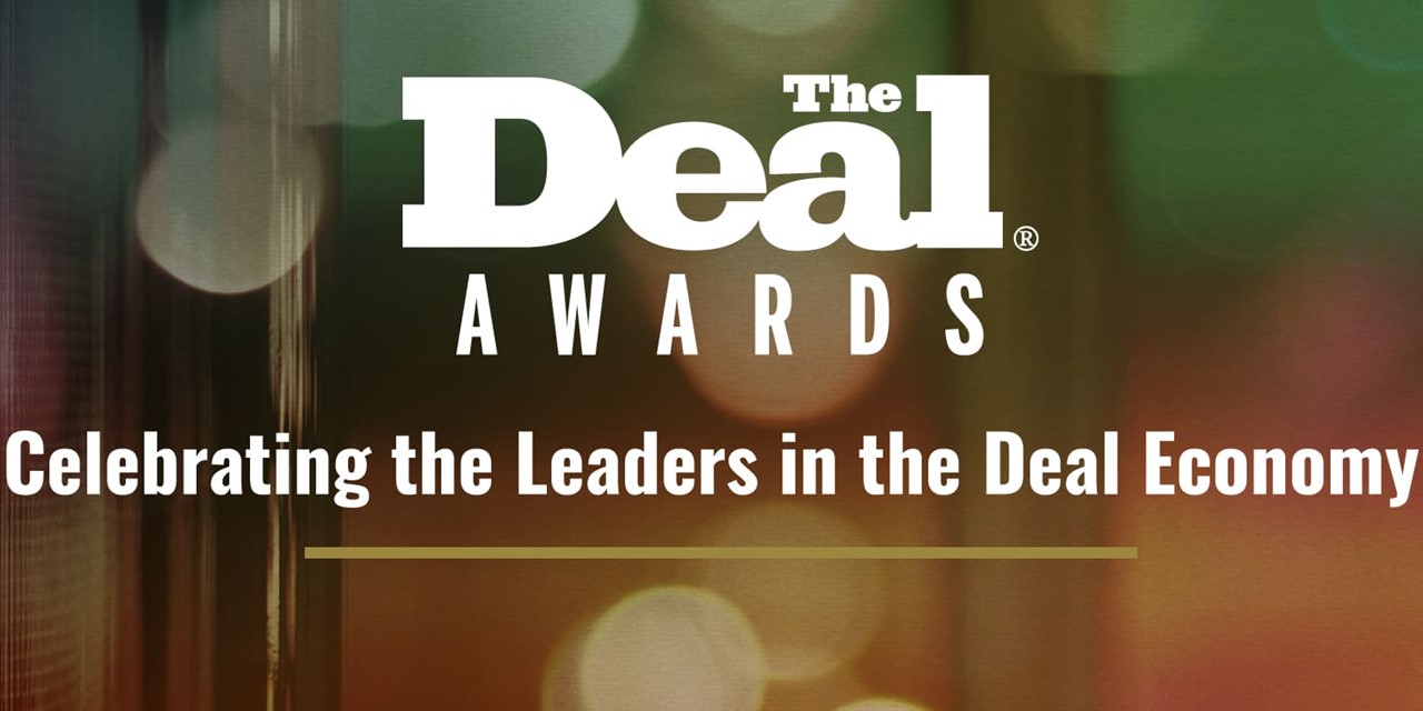 The Deal Awards Logo and text stating 'Celebrating the Leaders in the Deal Economy"