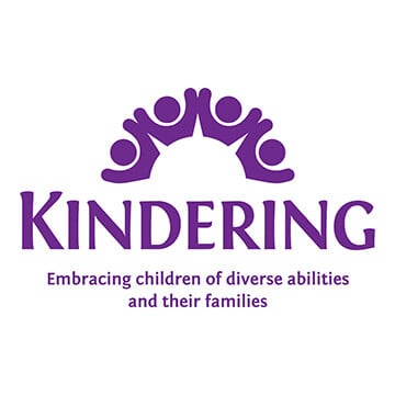 Kindering logo with tagline, 'Embracing children of diverse abilities and their families'