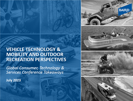 Vehicle Technology & Mobility and Outdoor Recreation Perspectives Report Cover