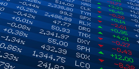 image of a stock market digital board