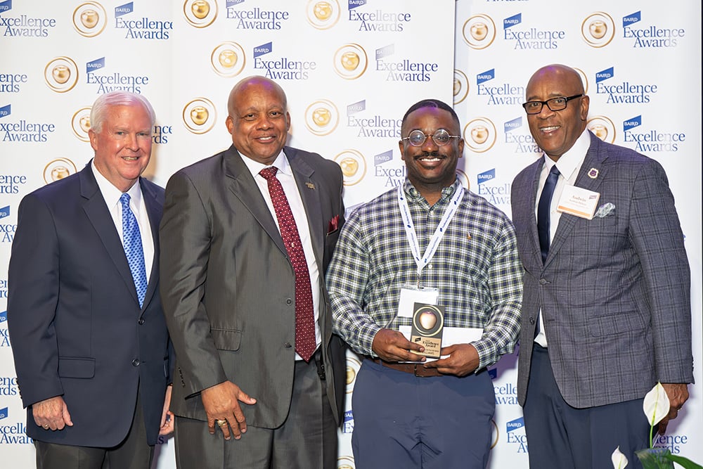 Jim Allen presenting a 2025 Baird Excellence Award