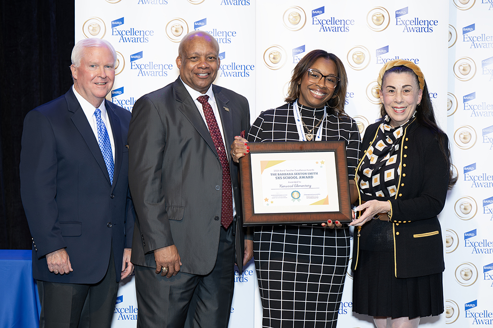 Jim Allen presenting a 2025 Baird Excellence Award