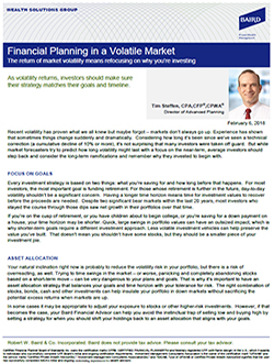 Financial Planning in a Volatile Market