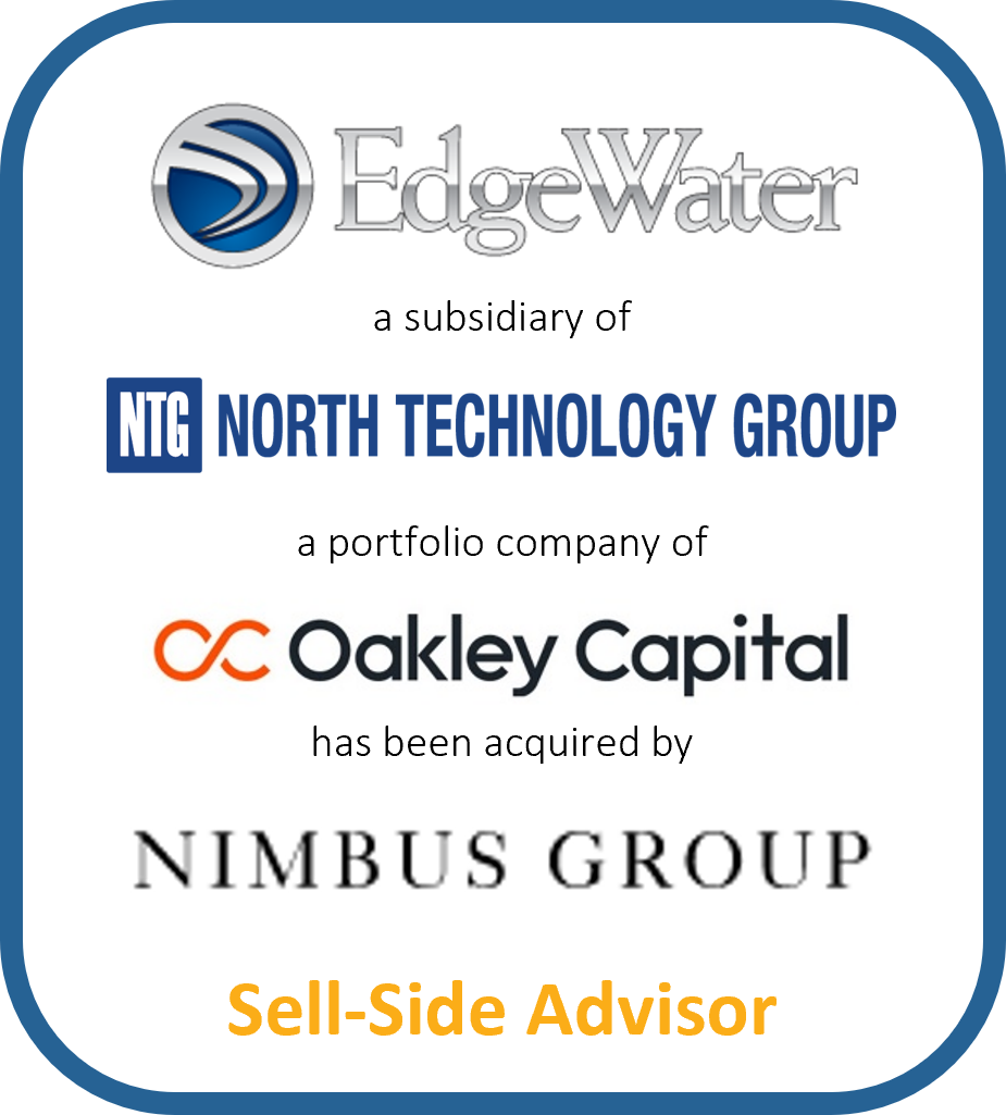 EdgeWater, a subsidiary of North Technology Group; a portfolio company of Oakley Capital, has been acquired by Nimbus Group. Baird served as sell-side advisor.
