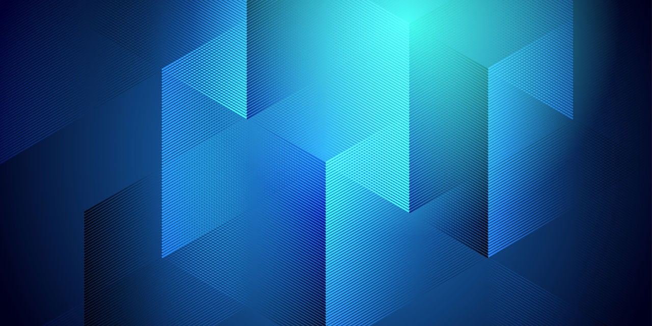 Abstract blue shapes