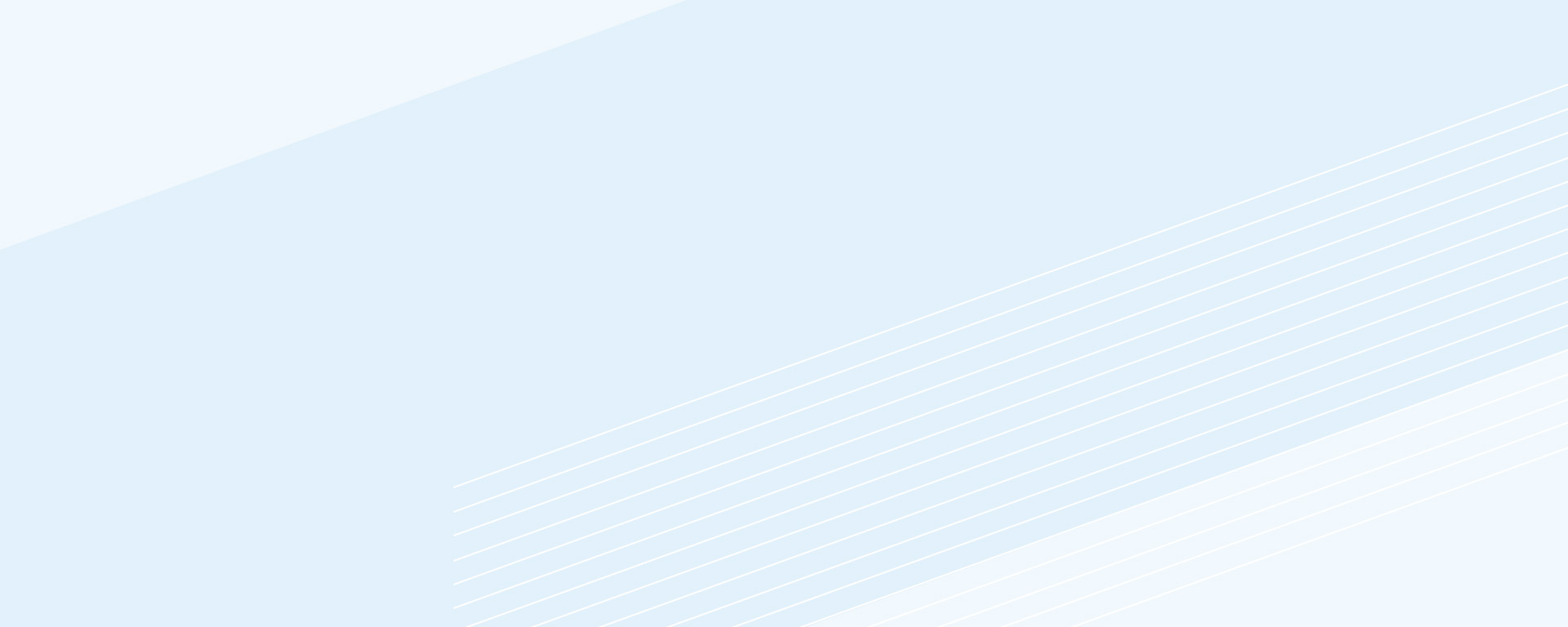 light blue background with various sizes of blue and white stripes running up and to the right