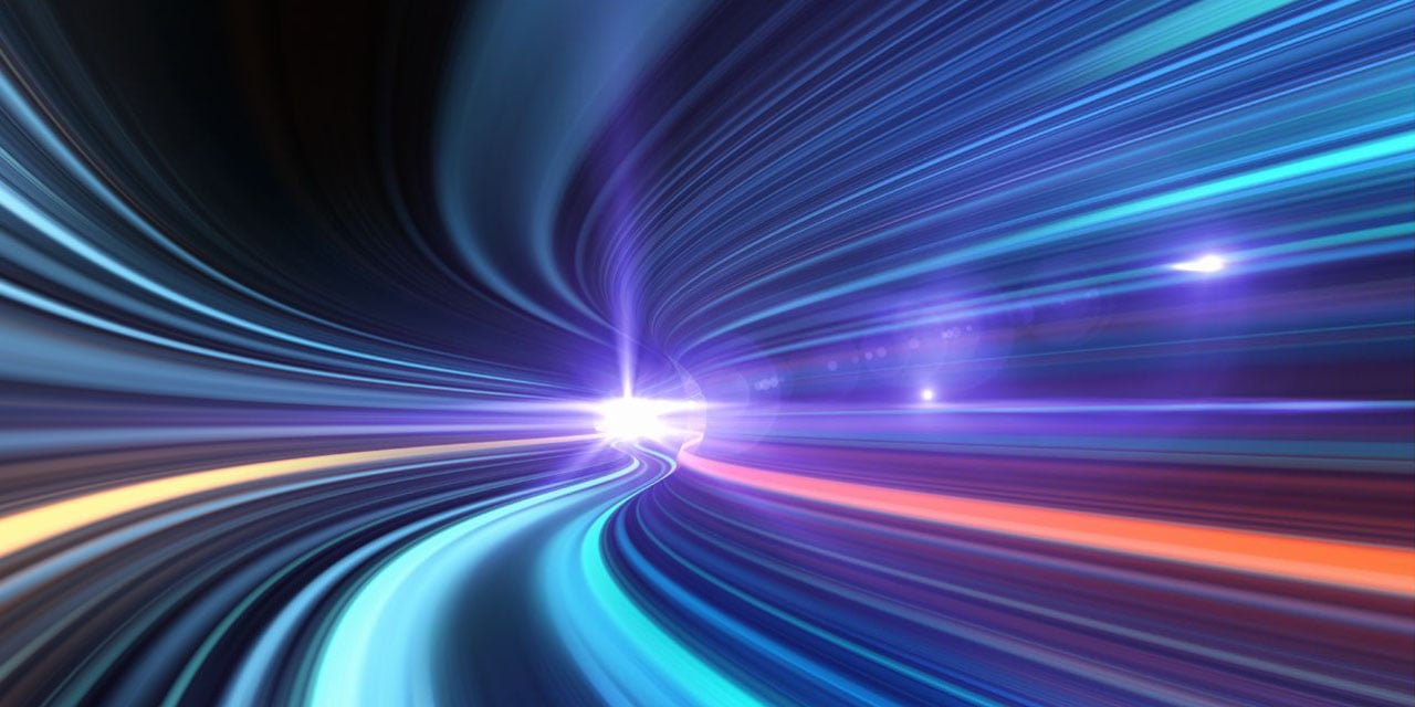 Long exposure image representing high velocity movement.