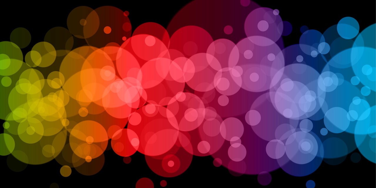 Abstract image of various bright colored circles