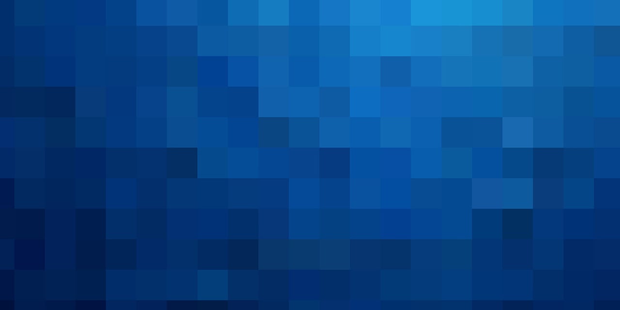 Background image of various colored blue squares.