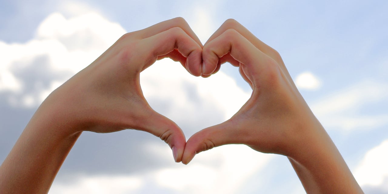 Hands in the shape of a heart