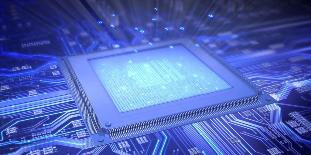 Abstract image showing a microchip