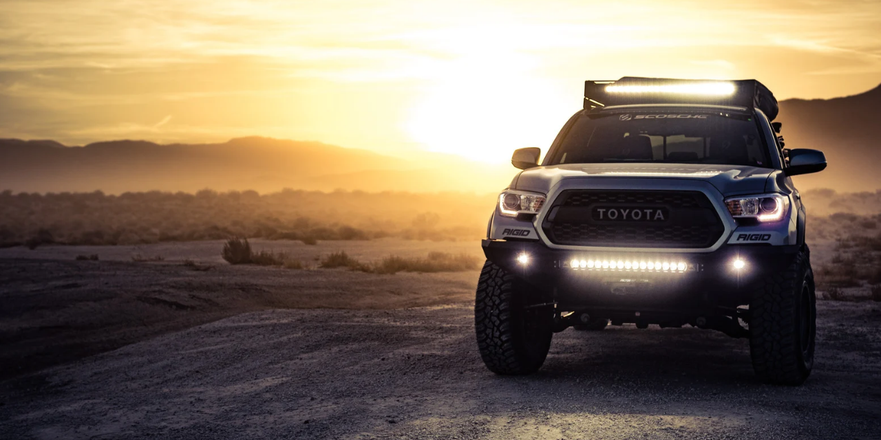 Gray and black Toyota SUV