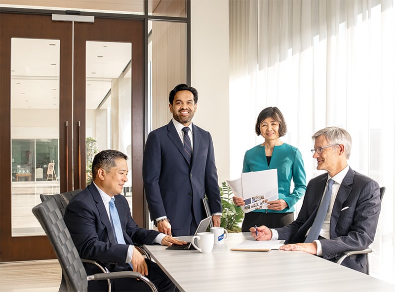 Nate Velarde, Jesse Flores, Haicheng Li, and David Lubchenco from Chautauqua Capital Management