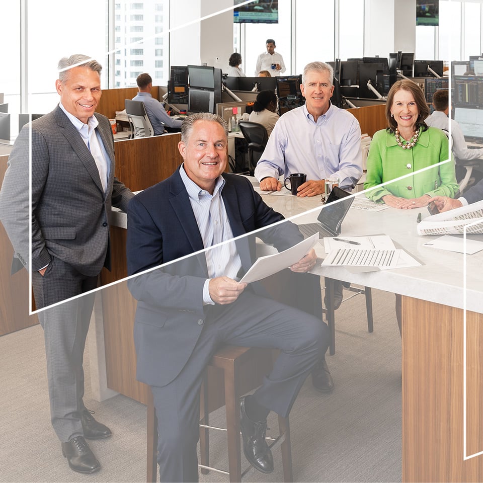 Lyle Fitterer, Jay Schwister, Duane McAllister, Mary Ellen Stanek, Charlie Groeschell, and Wareen Pierson from Baird Asset Management