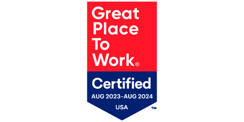 Great Place to Work Certified - Aug. 2023 - Aug 2024.