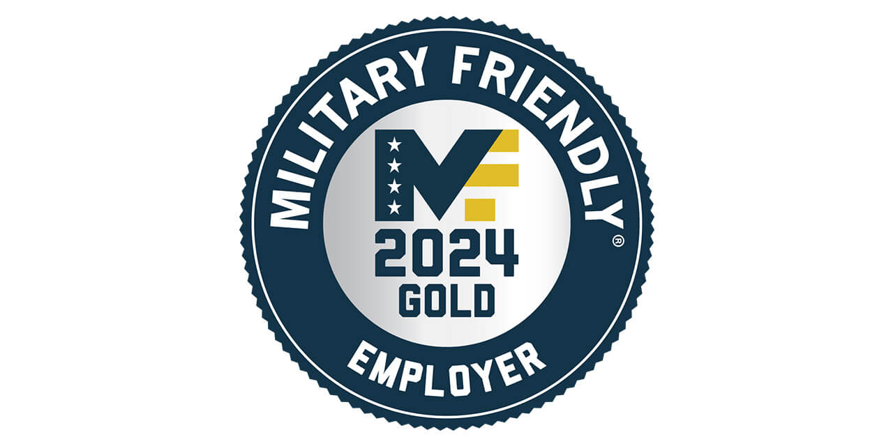 2024 Gold Military Friendly Employer badge