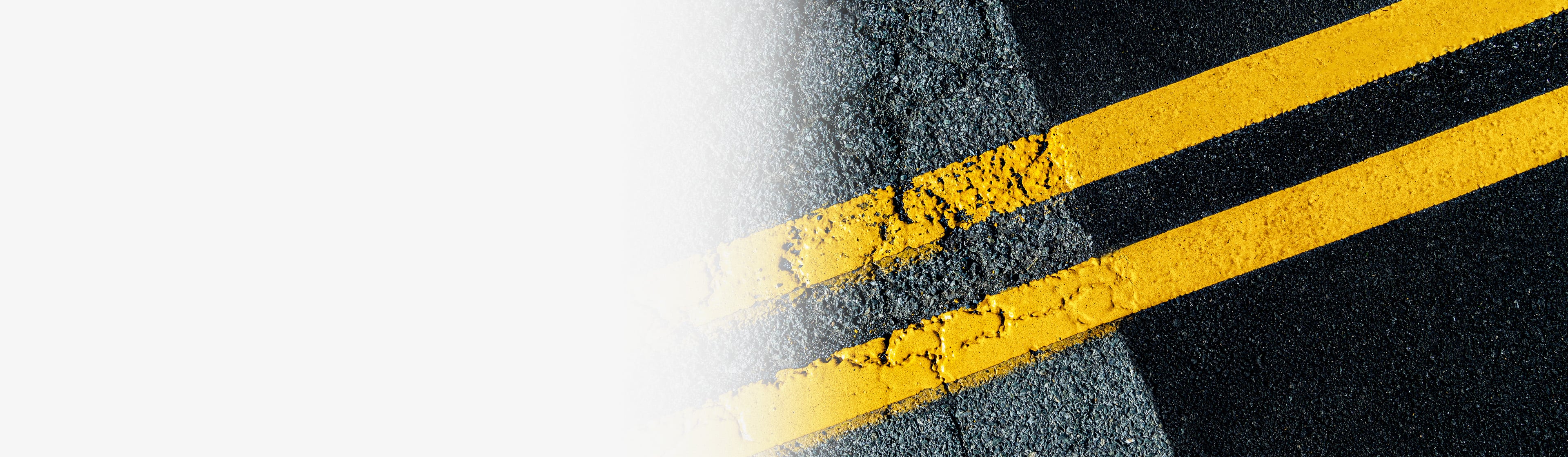 Yellow stripes on road