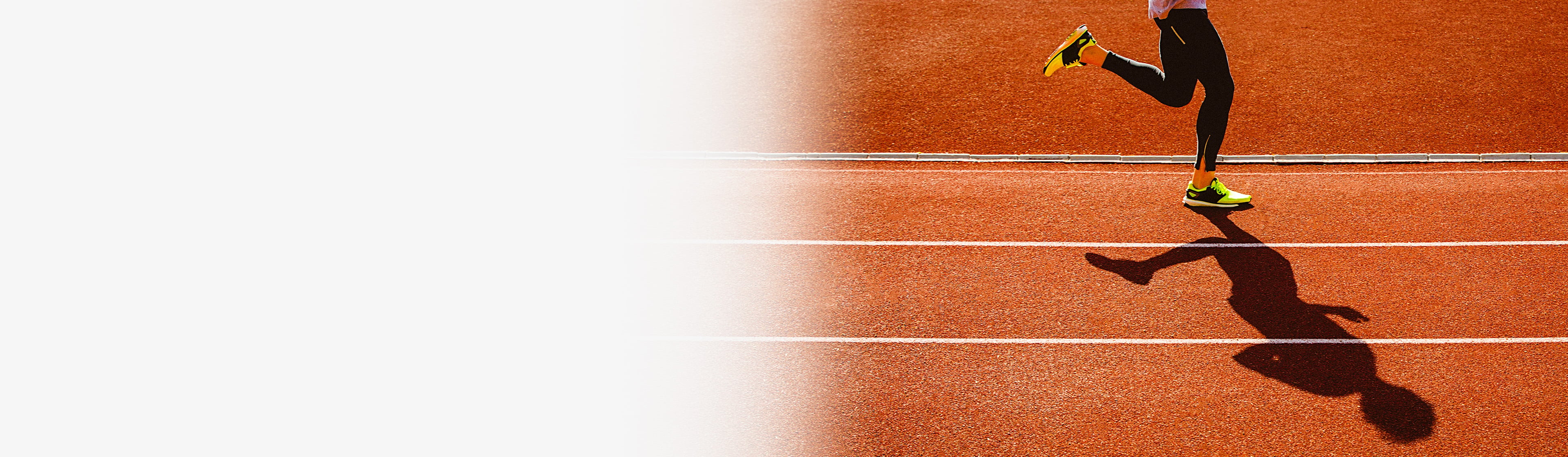 Person running on orange track