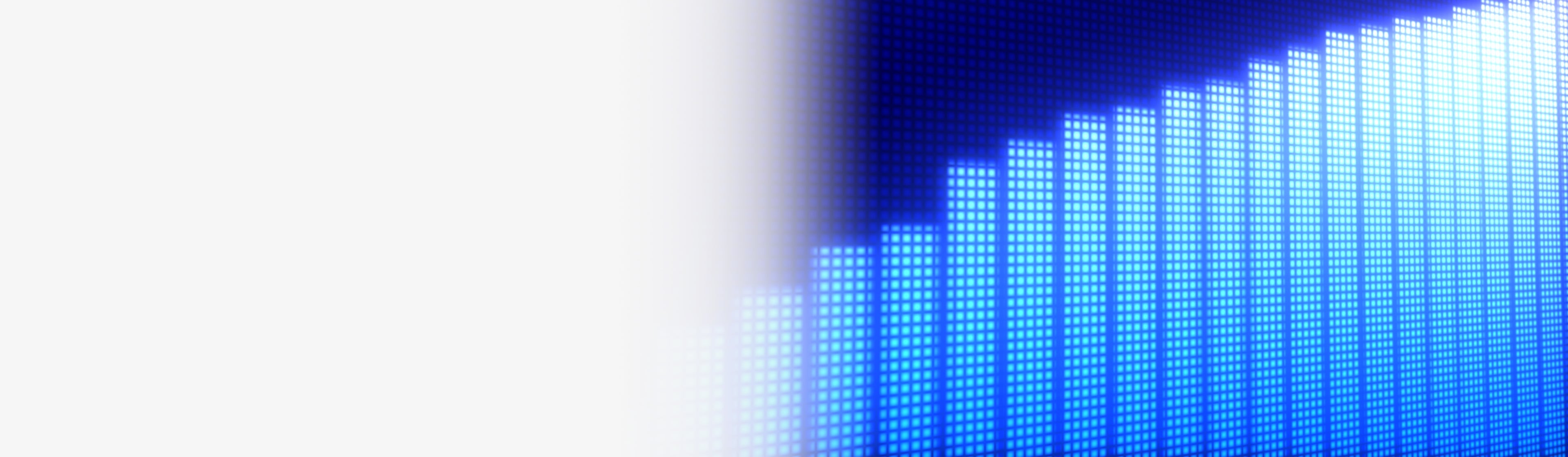 Abstract image of blue bars of various heights
