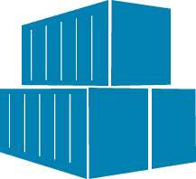 Icon image of storage containers stacked on top of each other