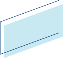 Two overlapping blue parallelograms
