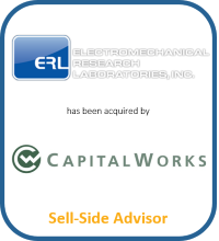 Electromechanical Research Laboratories, Inc. has been acquired by CapitalWorks | Sell-Side Advisor