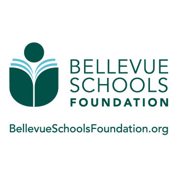 Bellevue Schools Foundation logo with website listing, 'bellevueschoolsfoundation.org'