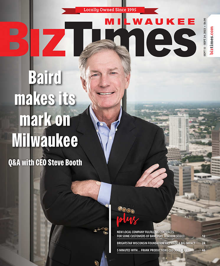 Steve Booth on the cover of Milwaukee BizTimes magazine