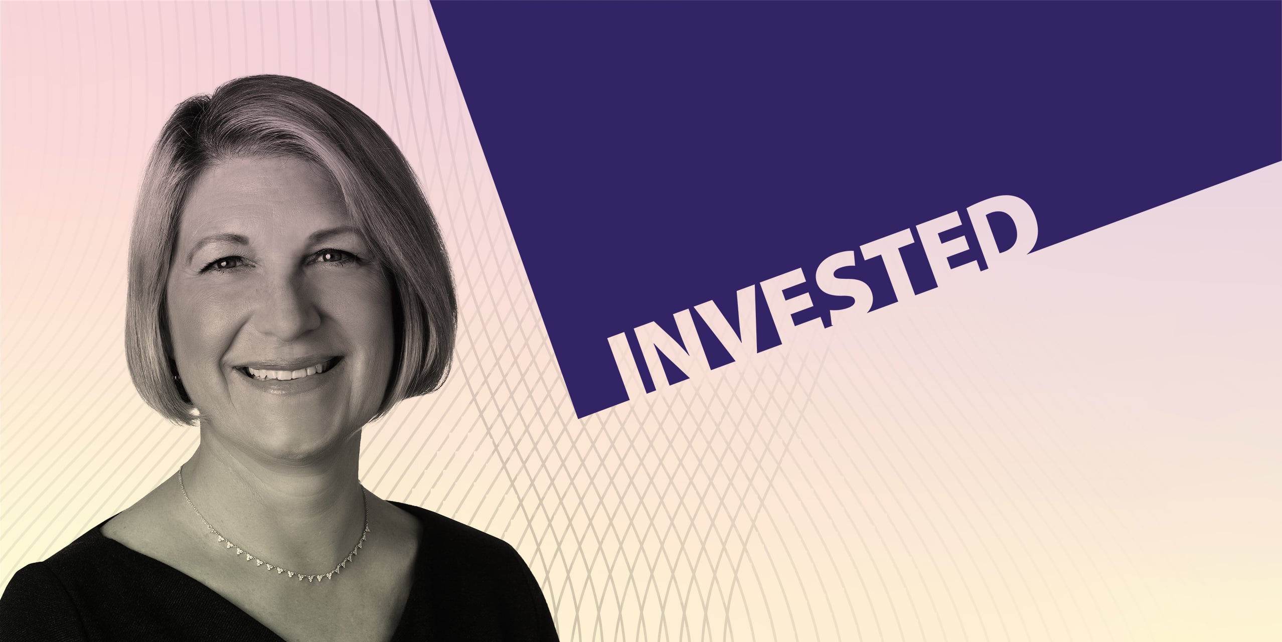 Marcia Page headshot next to the Invested podcast logo