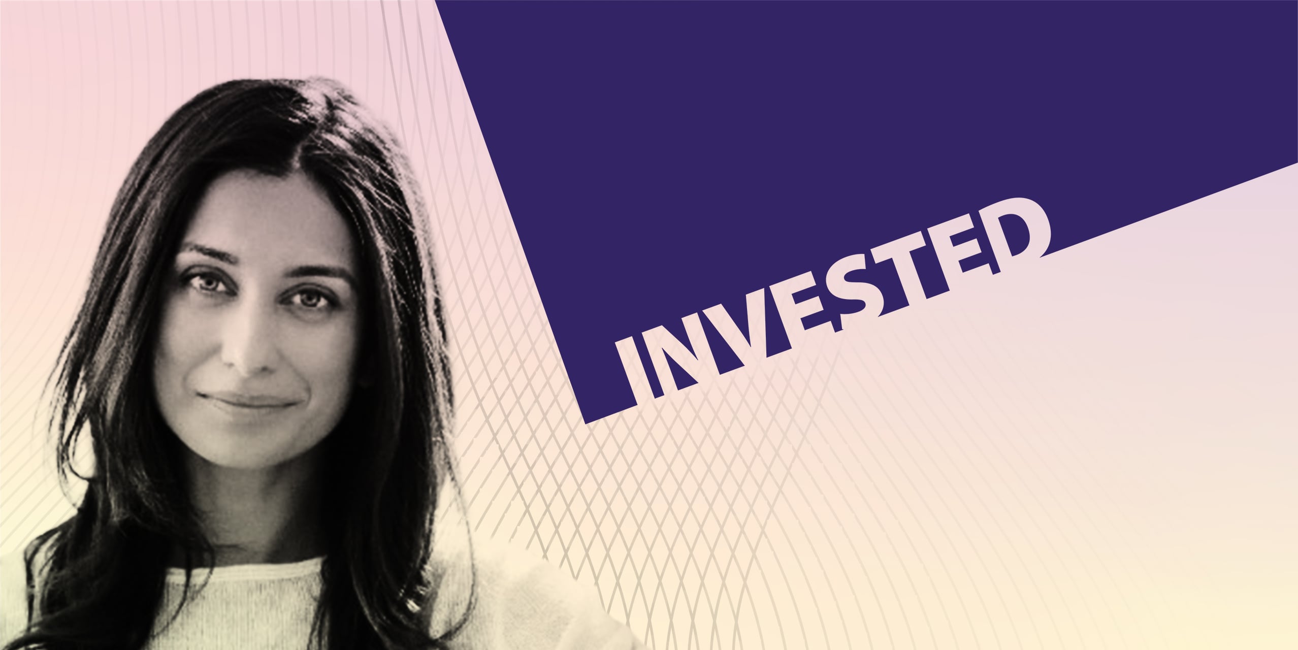 Neha Ruch headshot next to the Invested podcast logo