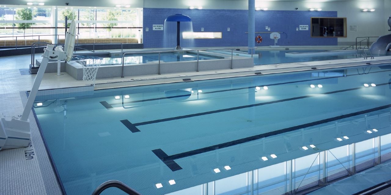 Indoor swimming pool.