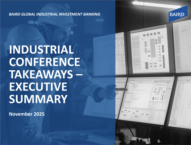 Report Cover: Industrial Conference Takeaways - Executive Summary; November 2025