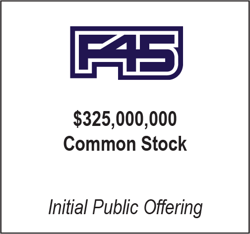 F45 Training Holdings IPO Tombstone