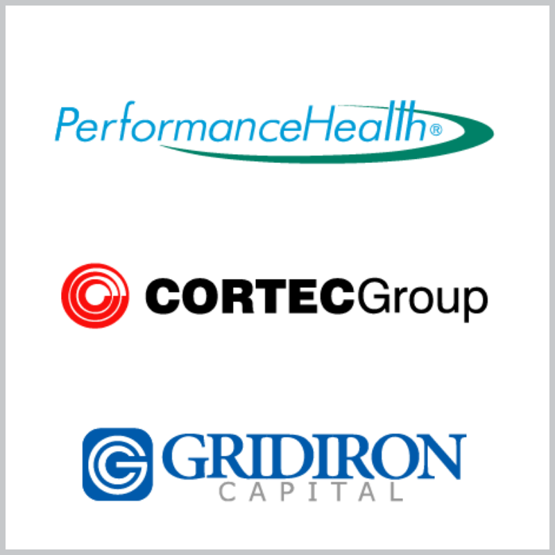 Performance Health, Cortec Group and Gridiron Capital logos