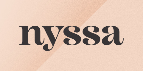nyssa logo with a tan background.