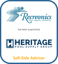 Recreonics has been acquired by Heritage Pool Supply Group. Baird served as the sell-side advisor.