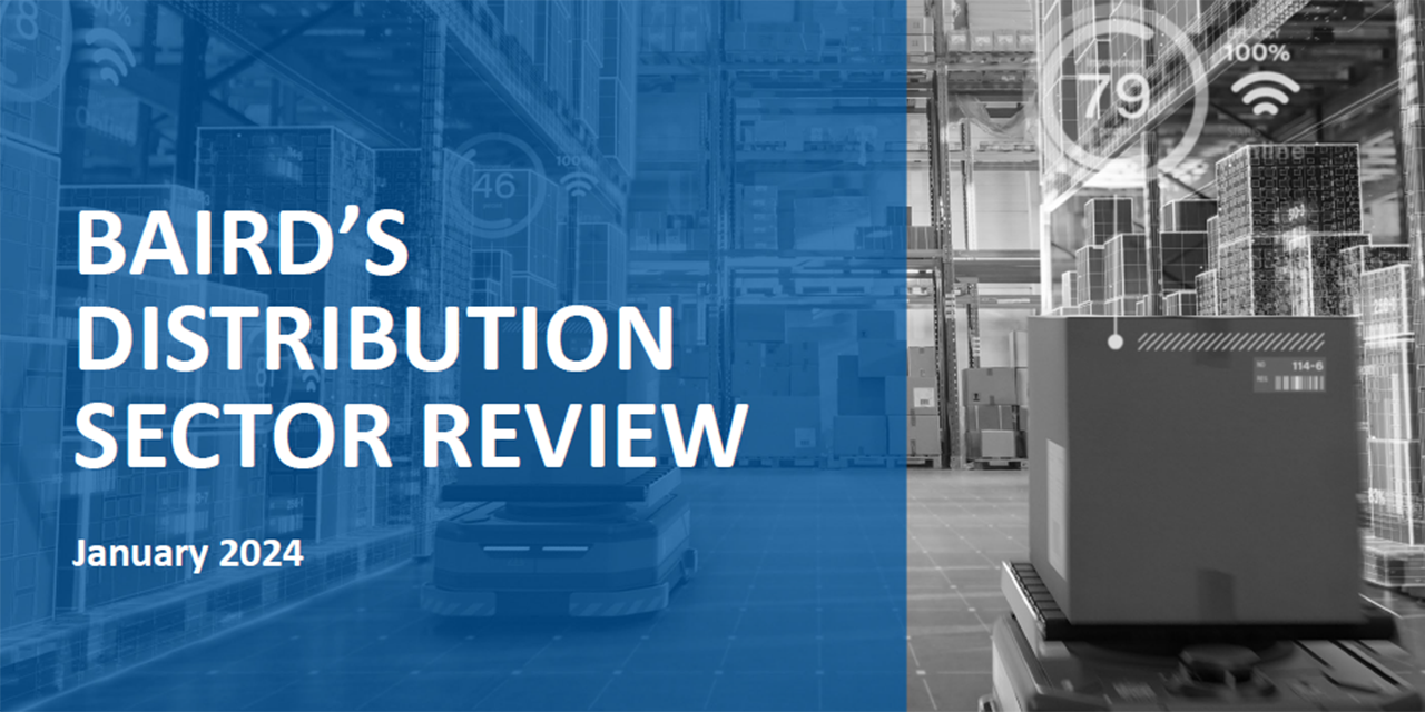 Baird's Distribution sector review report cover.