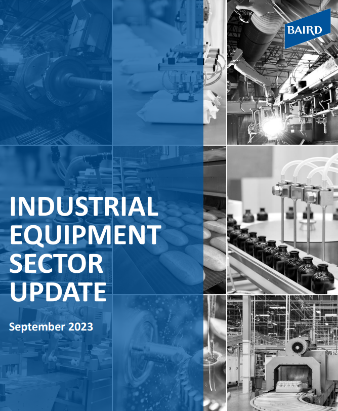Report cover for Baird's industrial equipment sector update.