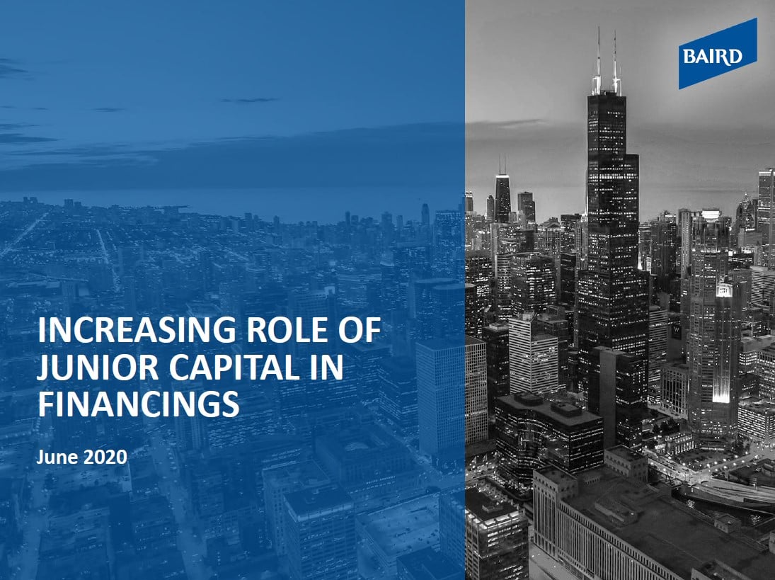 Increasing Role of Junior Capital in FInancings report cover