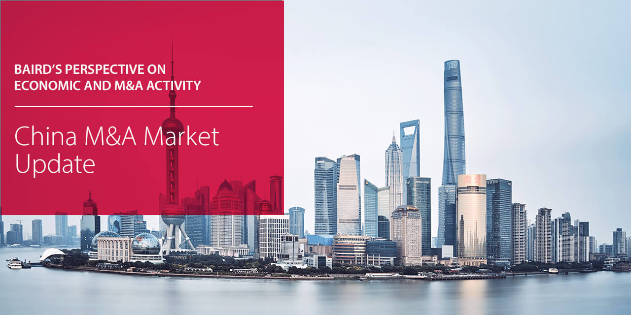 Baird's Perspectives on China's Economic and M&A Activity report cover large horizontal version