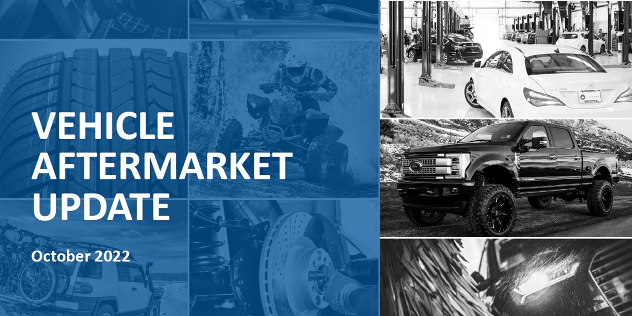 Vehicle aftermarket update report cover from October 2022