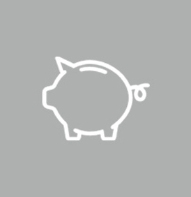 Illustration of a piggy bank on a gray background